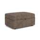Sky Fabric Storage Ottoman