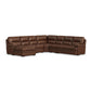 David Pecan Leather Sectional