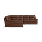 David Pecan Leather Sectional