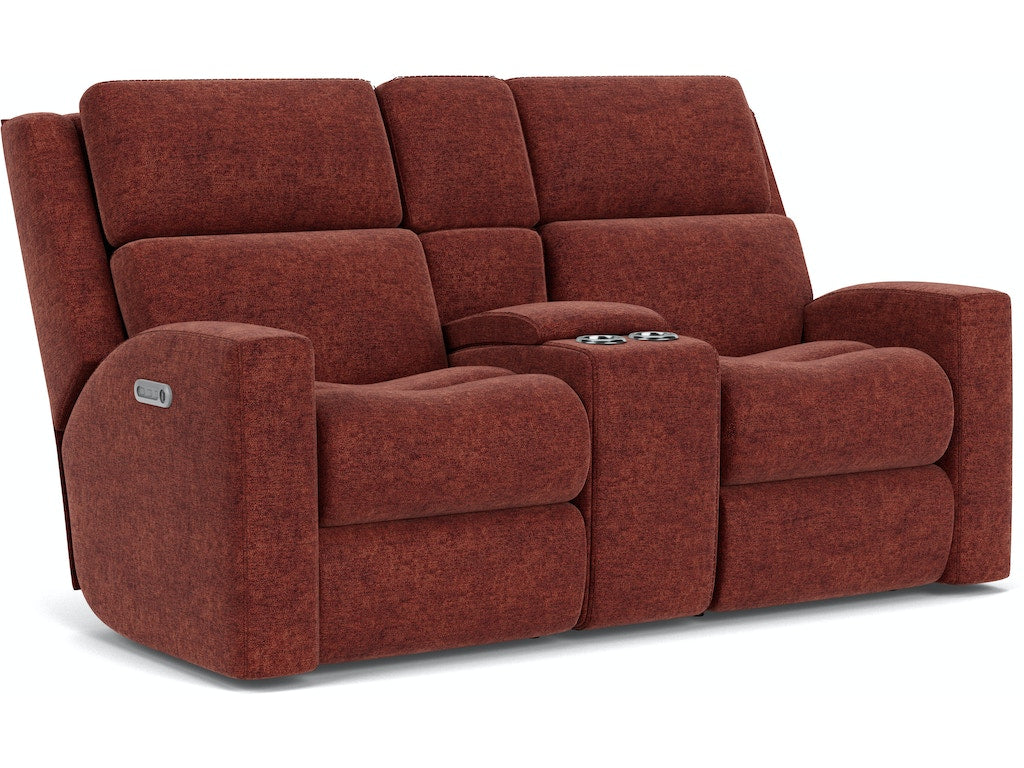 Score Power Reclining Loveseat with Console and Power Headrests and Lumbar