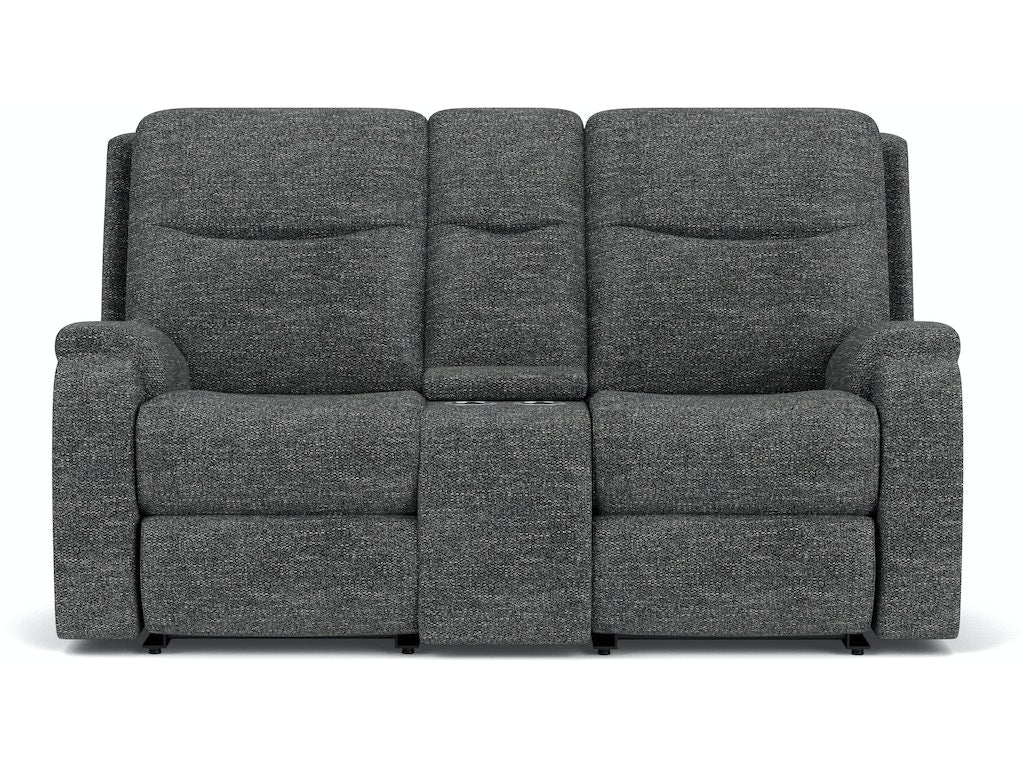 Penn Power Reclining Loveseat with Console and Power Headrests and Lumbar