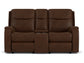 Penn Power Reclining Loveseat with Console and Power Headrests and Lumbar