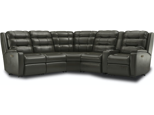 Arlo Power Reclining Sectional with Power Headrests and Lumbar