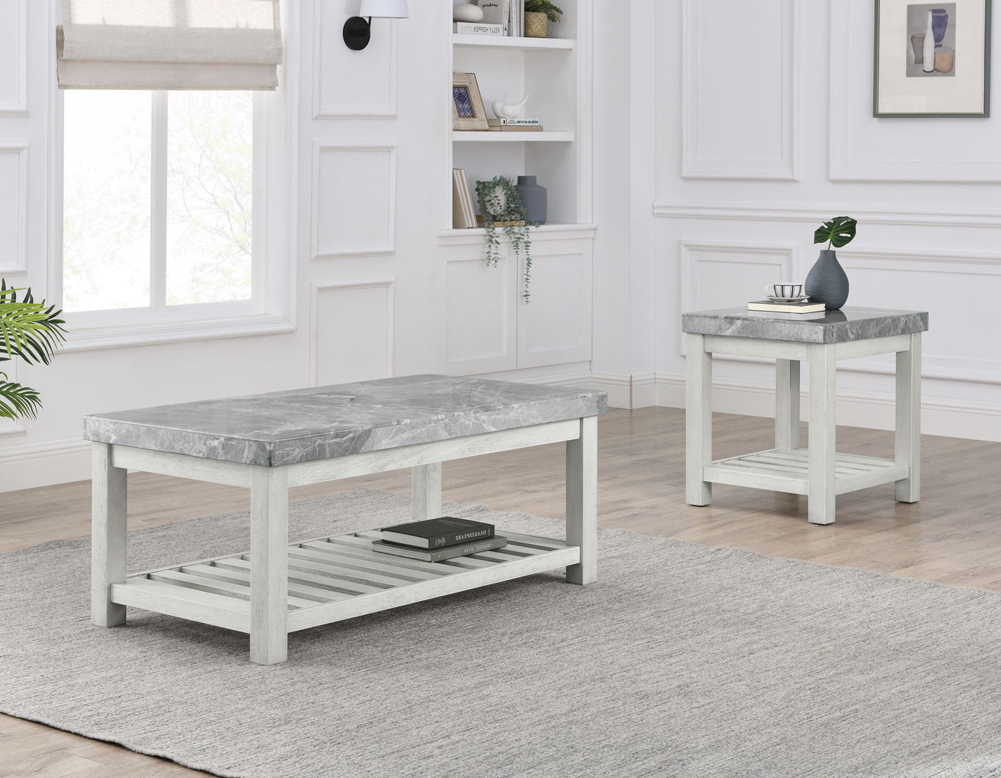 Canova Gray Marble Coffee Table