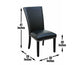 Camila Black PU Side Chair w/Nailheads