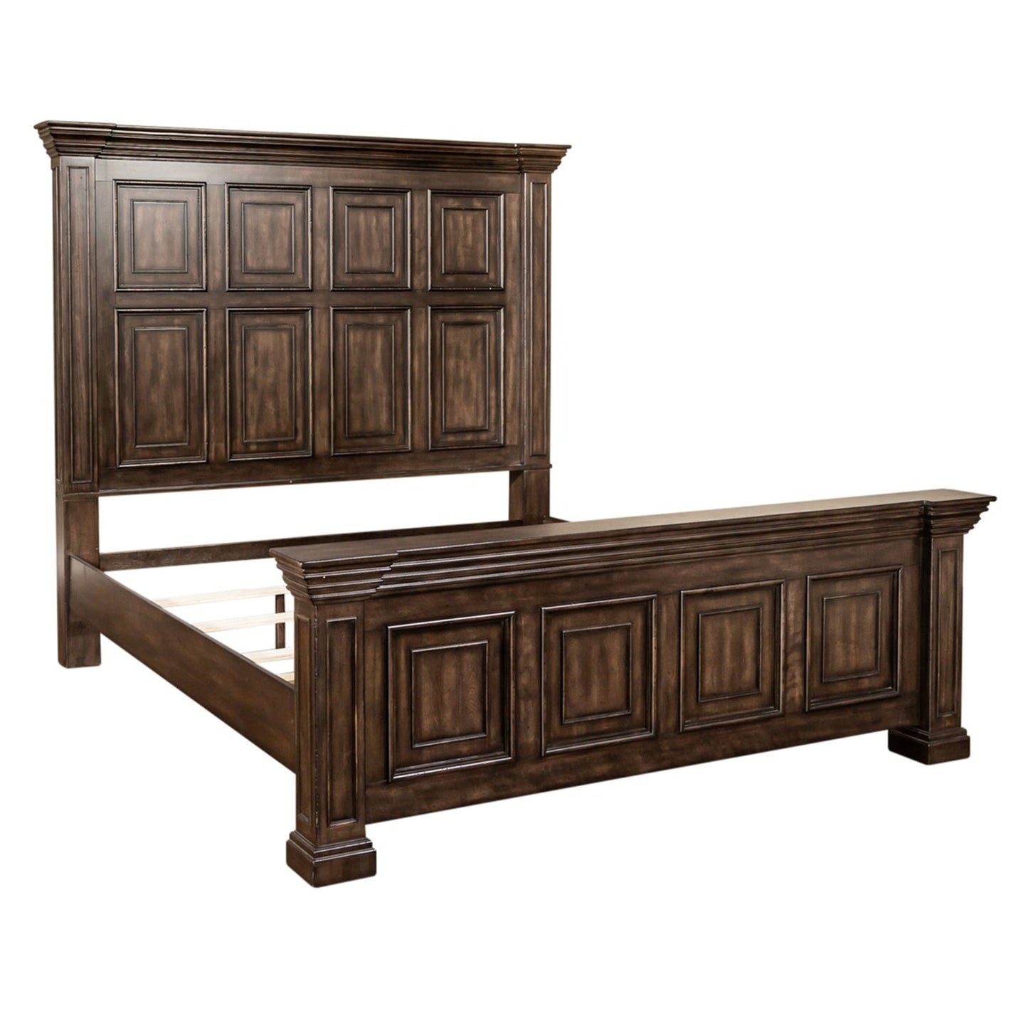 Big Valley - King Panel Bed, Dresser & Mirror, Chest, Night Stand