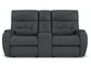 Strait Power Reclining Loveseat with Console and Power Headrests