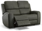 Linden Power Reclining Loveseat with Power Headrests and Lumbar