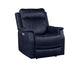 Valencia Dual-Power Leatherette Recliner, Ocean Blue