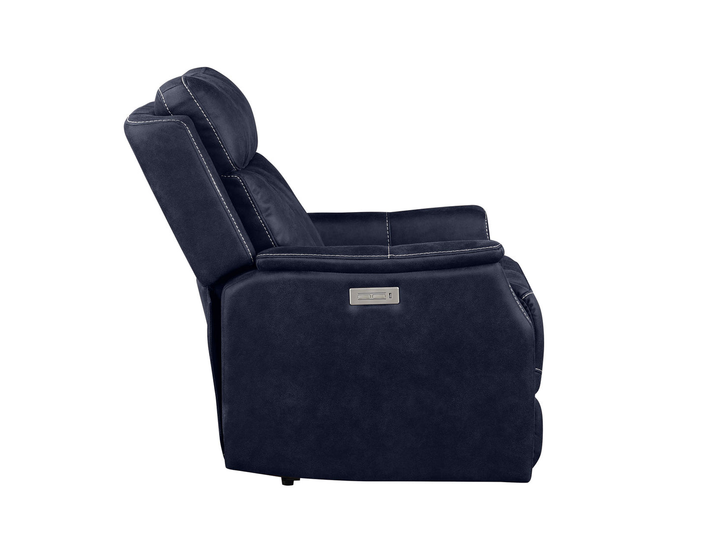 Valencia Dual-Power Leatherette Recliner, Ocean Blue