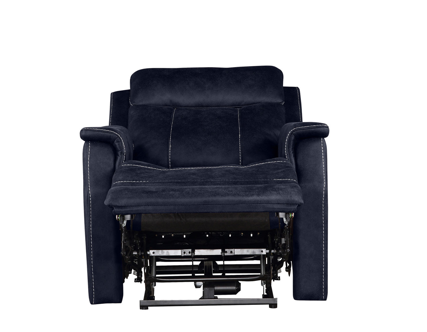 Valencia Dual-Power Leatherette Recliner, Ocean Blue