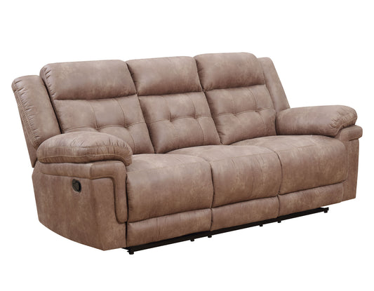 Anastasia Manual Reclining Sofa, Cocoa