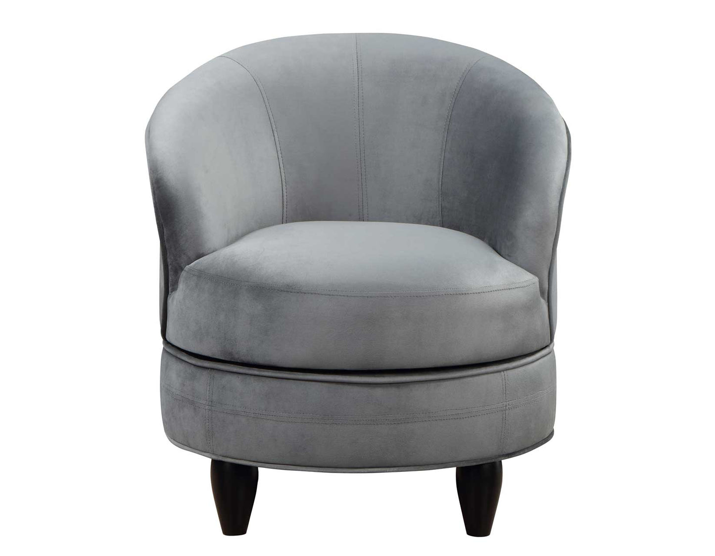 Sophia Swivel Accent Chair, Gray Velvet