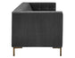 Isaac Channel Stitched Gray Velvet Sofa