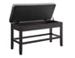 Carrara Black PU Storage Counter Bench