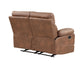 Rudger Manual Reclining Loveseat, Brown