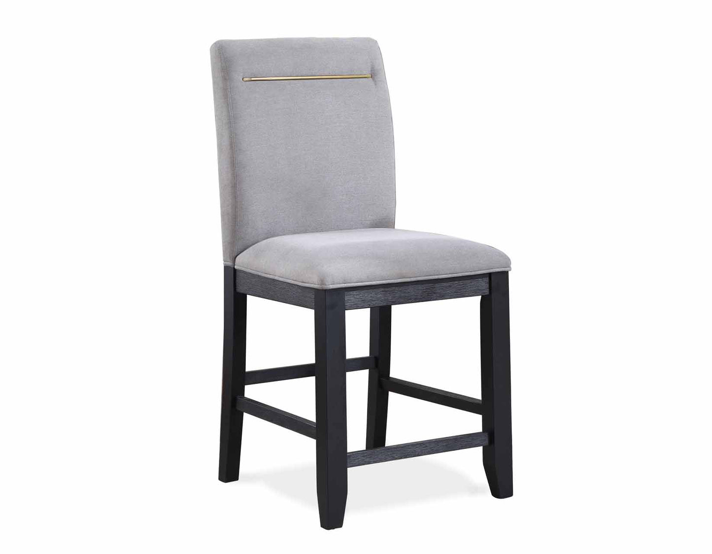 Yves 24″ Counter Stool, Grey Upholstered