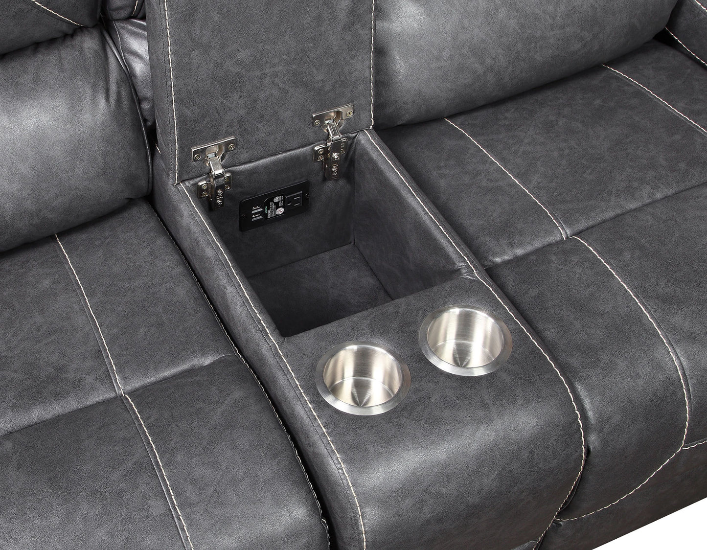 Keily Grey 3 Piece Manual Motion Set
(Sofa, Loveseat & Chair)