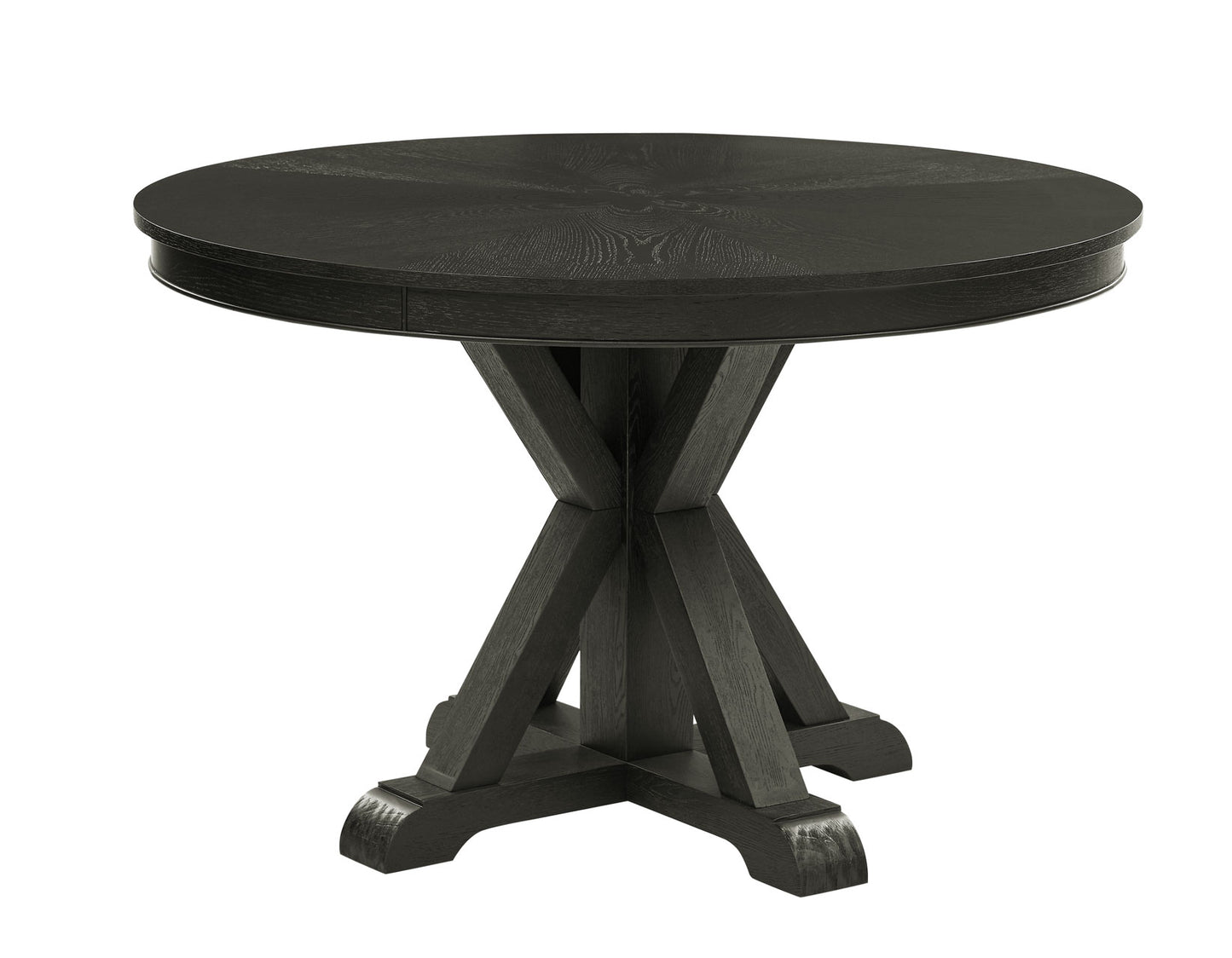 Rylie 48-inch Round Dining Table, Black Finish