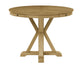 Rylie 48-inch Round Counter Dining Table with 4 Drawers, Natural Finish