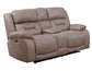 Aria Dual-Power Reclining Console Loveseat, Desert Sand