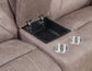 Aria Dual-Power Reclining Console Loveseat, Desert Sand