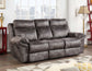 Nashville Manual Reclining Sofa w/Drop-Down Console, Grey