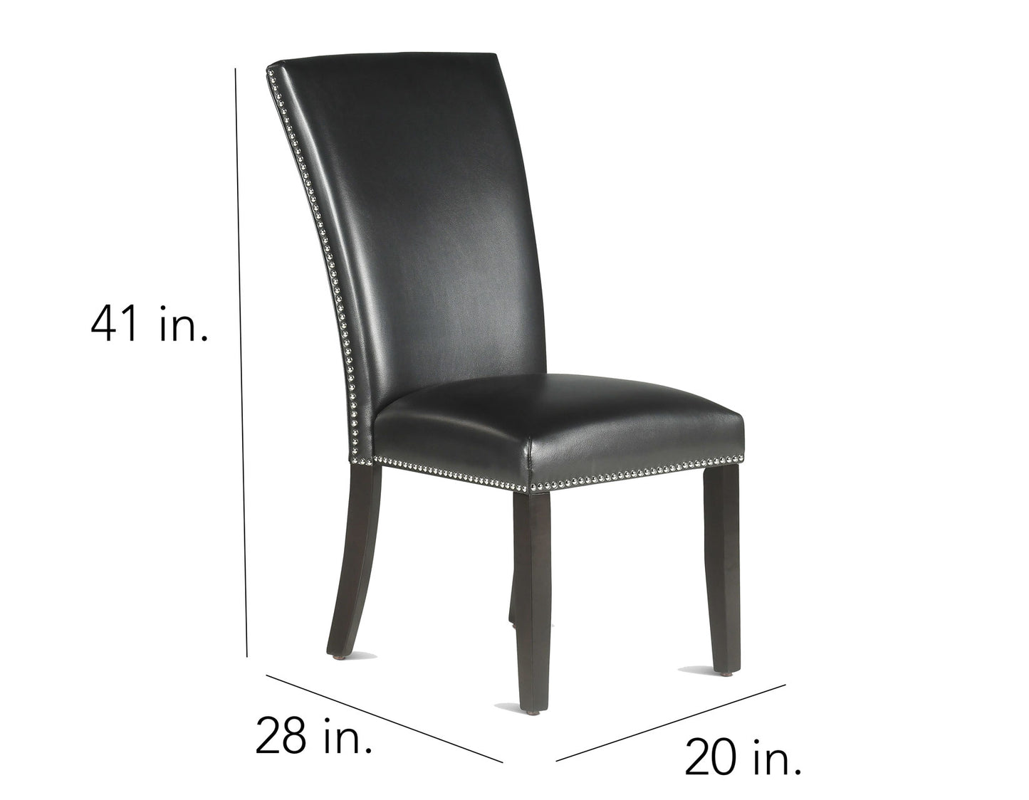 Finley Black PU Side Chair